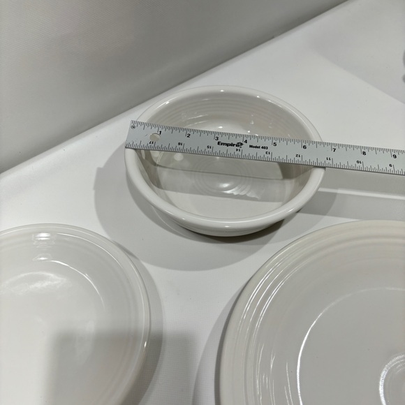 Fiesta Ware White Place Table Setting Coffee Mug Bowl Plate Dinner NWB - Picture 7 of 9